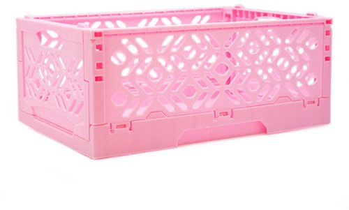 Wolplein Inklapbaar Opbergkratje Roze