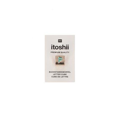 Rico Ponii Beads Letter cube P - Gold