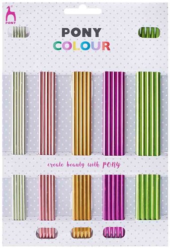 Pony Colour Sokkennaaldenset 20cm 2.50-4.50mm polka dot