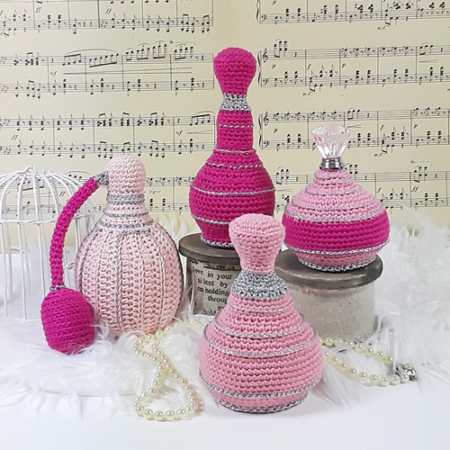Parfumflesjes Roze - CB's Creations Haakpakket