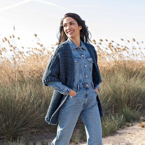Katia dames vest herfst winter groen wolplein