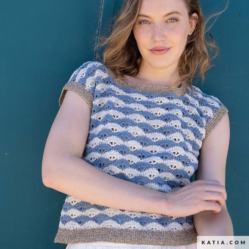 Katia Crochet 121 magazine Blue jeans