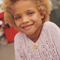 Cotton 100% Meisjesvest Breipatroon-3