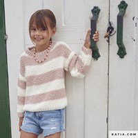 easy knit cotton meisjes strepentrui