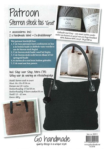 Go Handmade Haakpatroon Sterren Steek Tas Groot