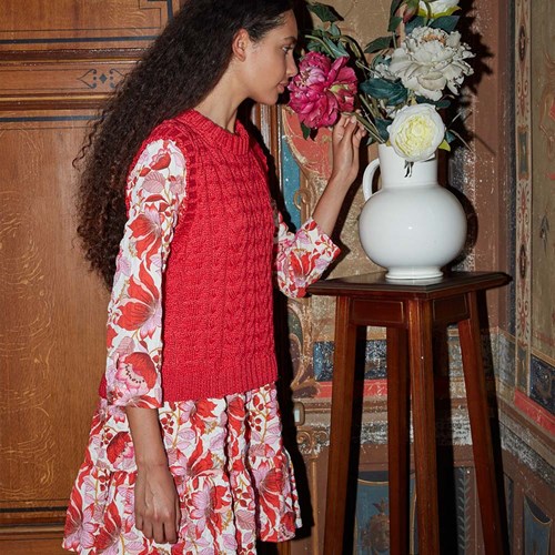 Wooladdicts Pretty Perfect Spencer Breipakket 1 M-L Coral