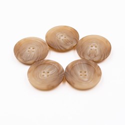 PPY Knopen Mathoorn-Effect Set 5 Stuks 2333 Bruin 4-gaats knopen