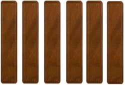 Leren Labels Donkerbruin 6 stuks