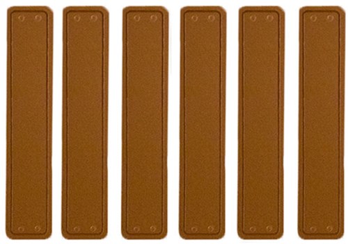 Leren Labels Lichtbruin 6 stuks 10CM