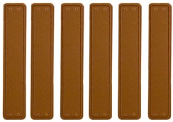 Leren Labels Lichtbruin 6 stuks