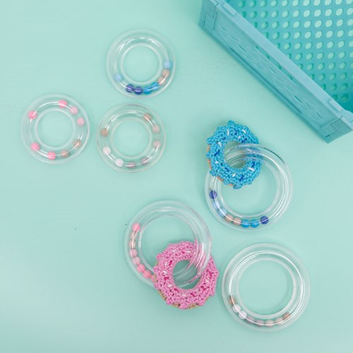 Go Handmade Rammelring Grijs 63mm-3