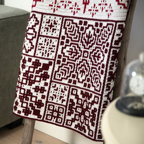 Scrappiness Claret/Burgundy/Hint of silver Haakpakket - Inclusief Digitaal Patroon-3