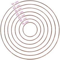 Yarn and Colors Rosé Metalen Ring 35 cm