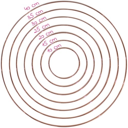 Yarn and Colors Rosé Metalen Ring 35 cm