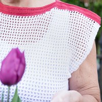 Gehaakte Voorjaarstop Rood