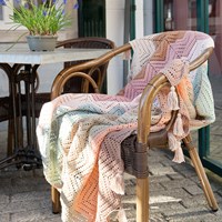 Brede Zigzag deken roze Haakpakket-2