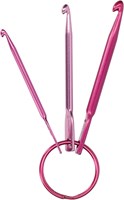 Wolplein Sleutelhanger Haaknaaldenset Pink-3