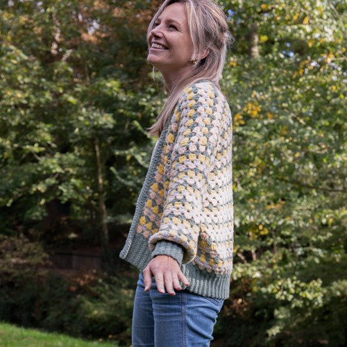 Felt-it Granny Stripe vest Haakpakket 055 Misty Green s/m-3