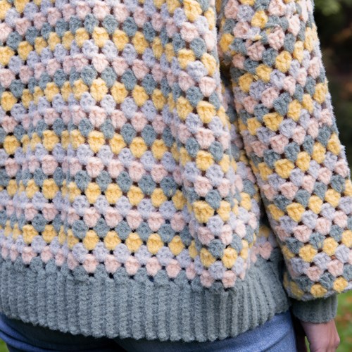 Felt-it Granny Stripe vest Haakpakket 055 Misty Green l/xl-3