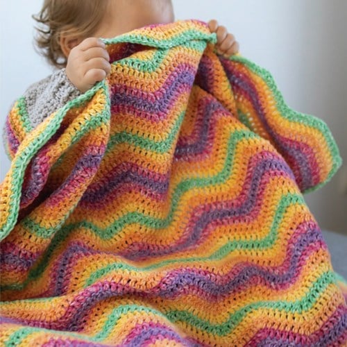 Durable Cosy Fine Faded Ripple Blanket