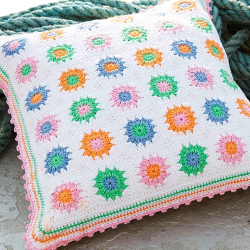 Haakpatroon Catania Granny Square Kussen