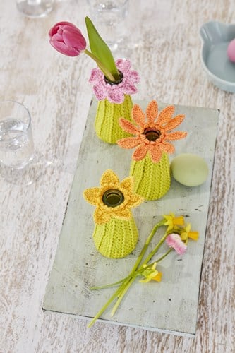 Haakpatroon Catania Vaasjes met bloem