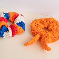 Haakpatroon Scrunchie Koningsdag Oranje-3