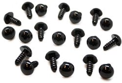 Veiligheidsogen Zwart 4 mm 10 Paar