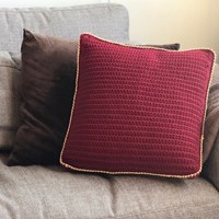 Haakpatroon Burgundy Stripes kussen-2