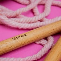 KnitPro Basix Birch Breinaalden 40cm 15mm-3