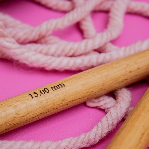 KnitPro Basix Birch Breinaalden 40cm 15mm-3