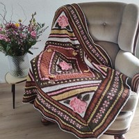 Breipatroon Bloemetjes en Blaadjes Deken-3