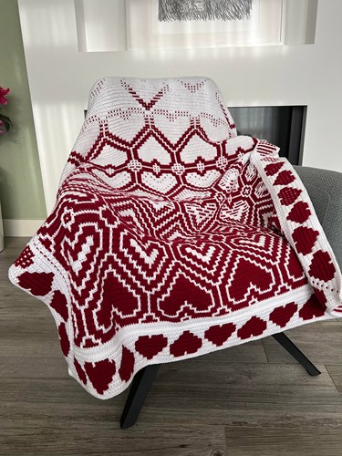 Anneke den Outer - Fading Hearts Interlocking Garenpakket -  Exclusief Patroon