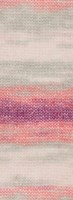 Lana Grossa Silkhair Haze Print 1214 Light Gray / Salmon / Purple / Pale Pink-3