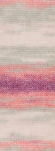 Lana Grossa Silkhair Haze Print 1214 Light Gray / Salmon / Purple / Pale Pink-3