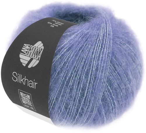 Lana Grossa Silkhair 182 Violet Blauw
