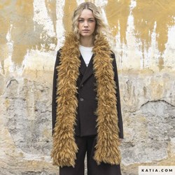 Katia Breipatroon Yupik Sjaal | Faux-fur effect