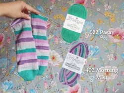 Scheepjes Summer Sock-A-Long Garenpakket Kleuroptie 1 Pasay/Morning Mist Maat 35-38