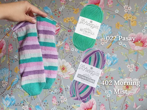 Scheepjes Summer Sock-A-Long Garenpakket Kleuroptie 1 Pasay/Morning Mist Maat 39-47