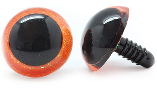Plastic Veiligheidsogen Sparkle Oranje (per paar) 30mm