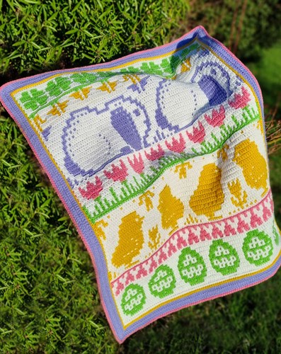 Babyversie Spring into easter blanket Spring Garenpakket-2