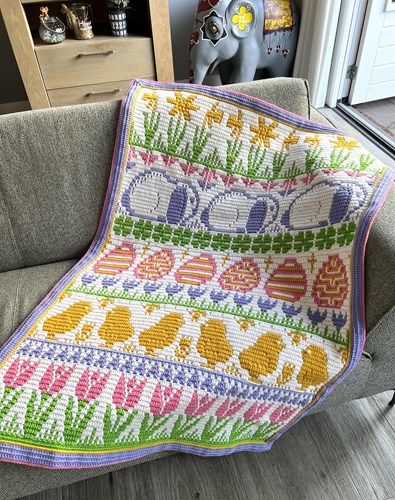Spring into easter blanket Spring Haakpakket - Inclusief Digitaal Patroon-2