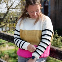 Striped Jumper Color Block Super Amazing Garen- en Haakpakket