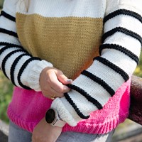Striped Jumper Color Block Super Amazing Garen- en Haakpakket