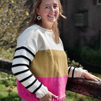 Striped Jumper Color Block Super Amazing Garen- en Haakpakket