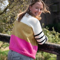 Striped Jumper Color Block Super Amazing Garen- en Haakpakket