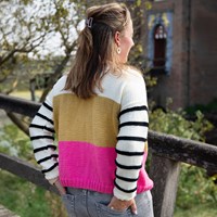 Striped Jumper Color Block Super Amazing Garen- en Haakpakket