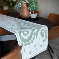 Cheer Kerst Tafelloper Wit Large Haakpakket - Inclusief Digitaal Patroon-2