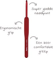 Tulip Etimo Red Haaknaald
