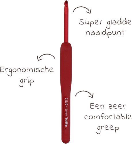 Tulip Etimo Red Haaknaald